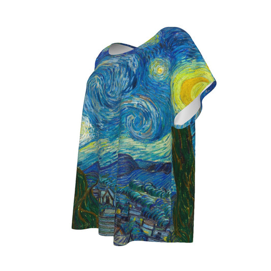 Van Gogh Starry Night - Women’s Relaxed Fit Scoop Tee