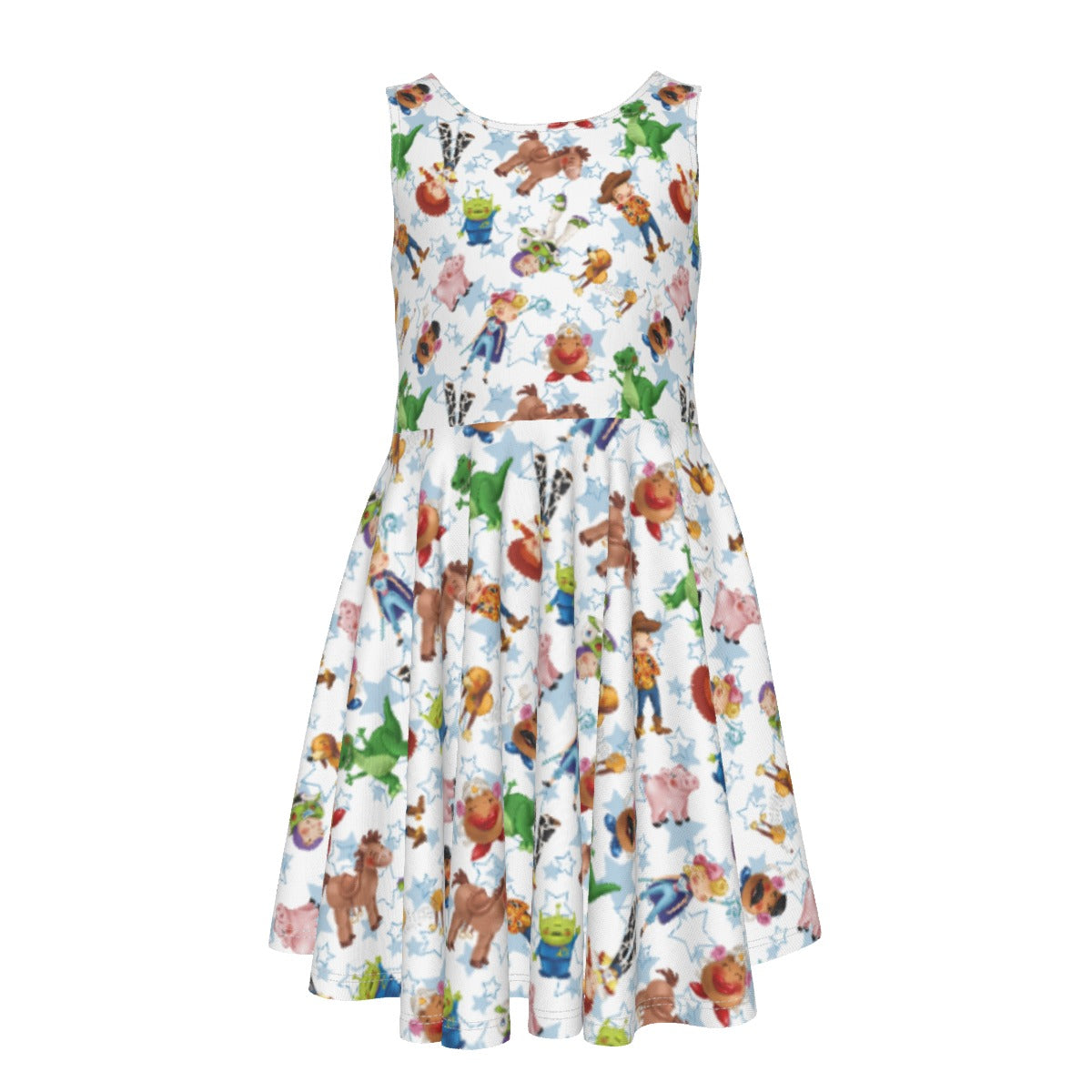 Playful Toy Friends- Kid's Sleeveless Skater Dress