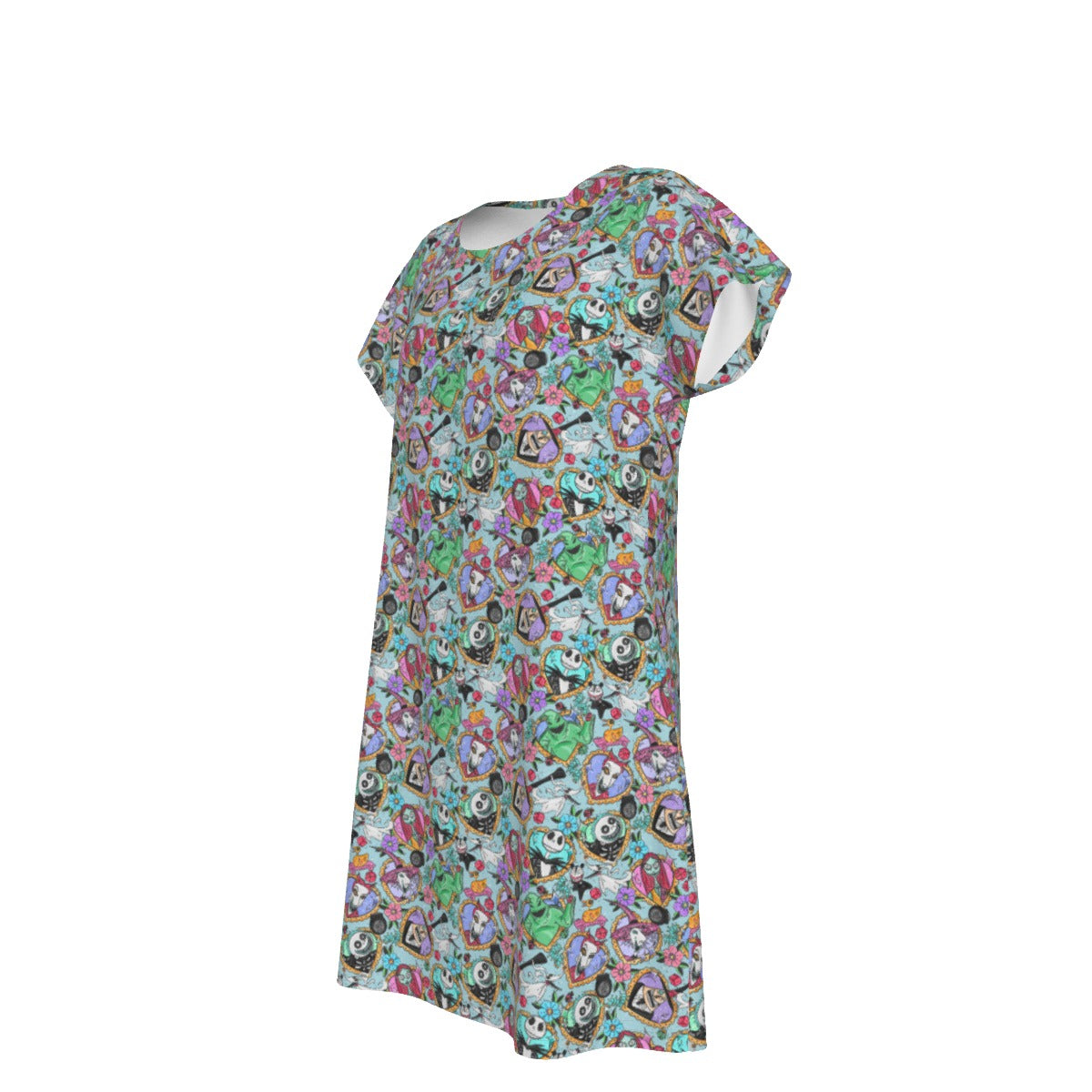 Tattoo Hearts Spooky Crew - Women's T-Shirt Dress