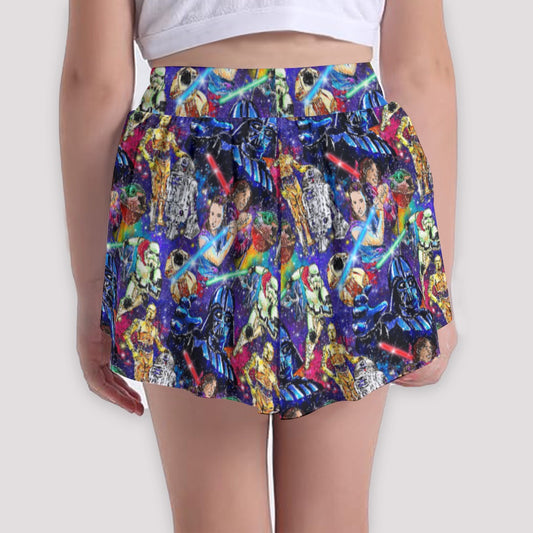 Galaxy Saga - Girls’ Flowy Pocket Shorts