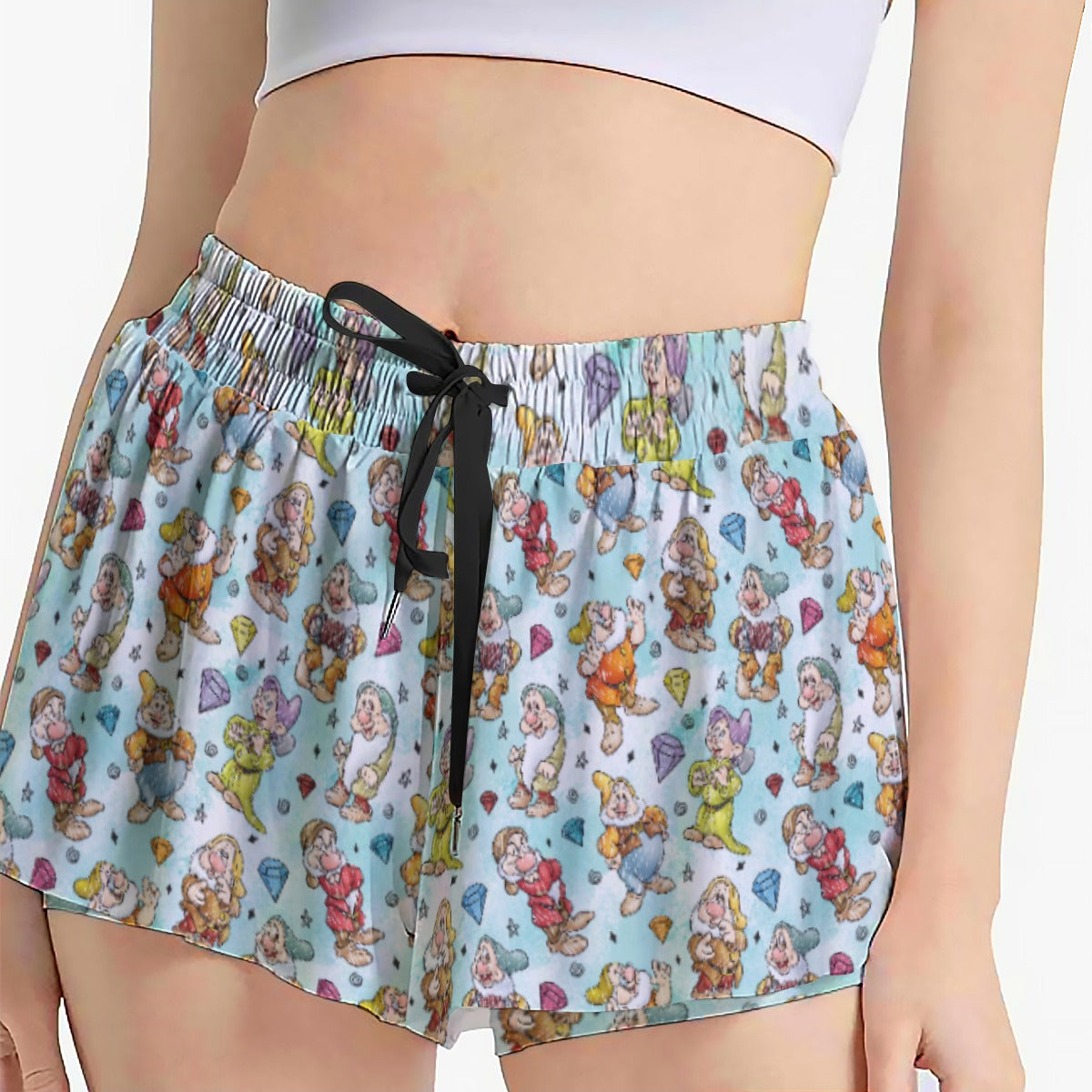 Seven Helpers Sketch - Women's Flowy Pocket Shorts