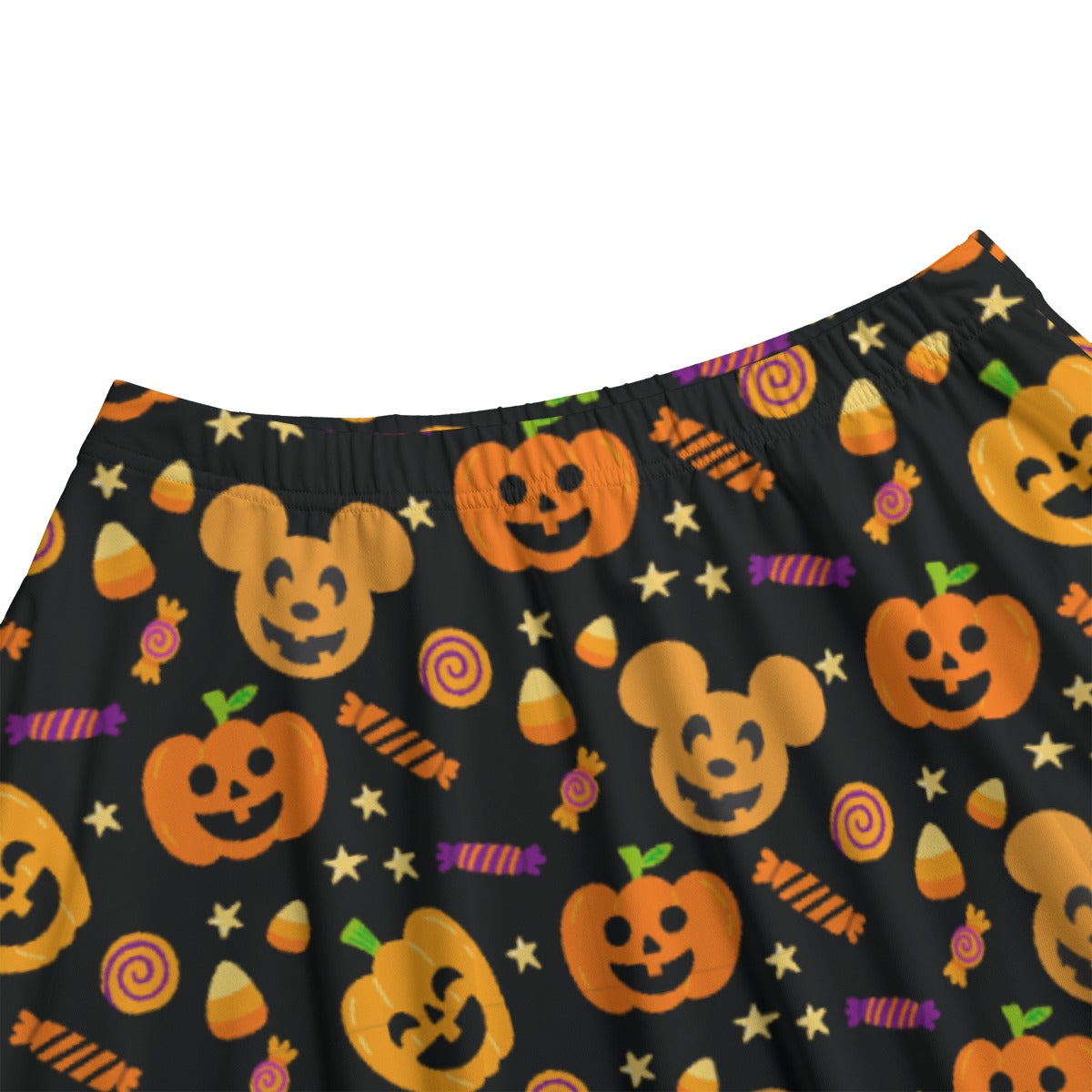 Cheerful Pumpkin Mouse Halloween - Women’s Pocket Midi Skirt