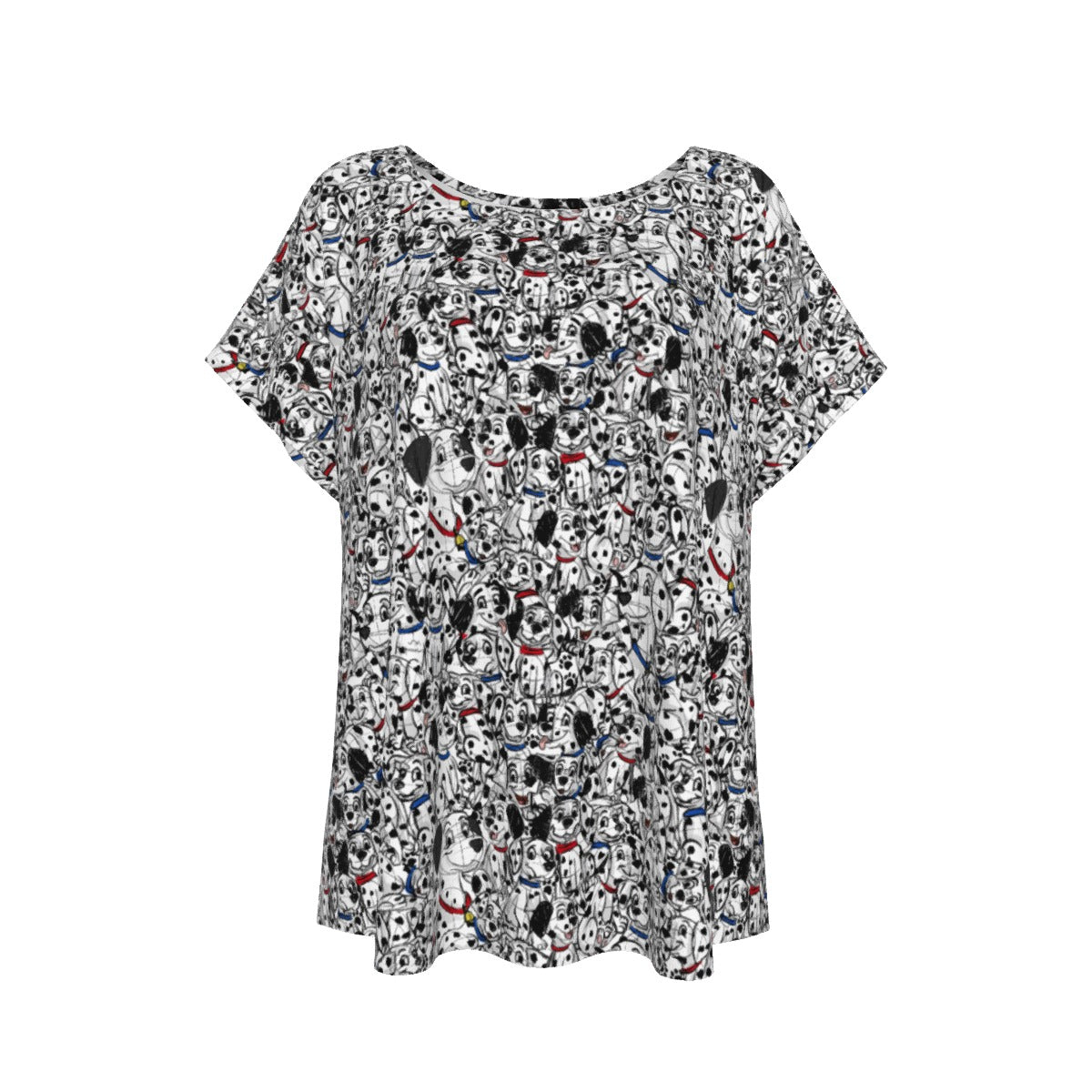 Sketchy Spotted Puppies - Women’s Relaxed Fit Scoop Tee
