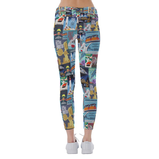 Vintage Tomorrow Ride Posters - Women's Yoga Leggings