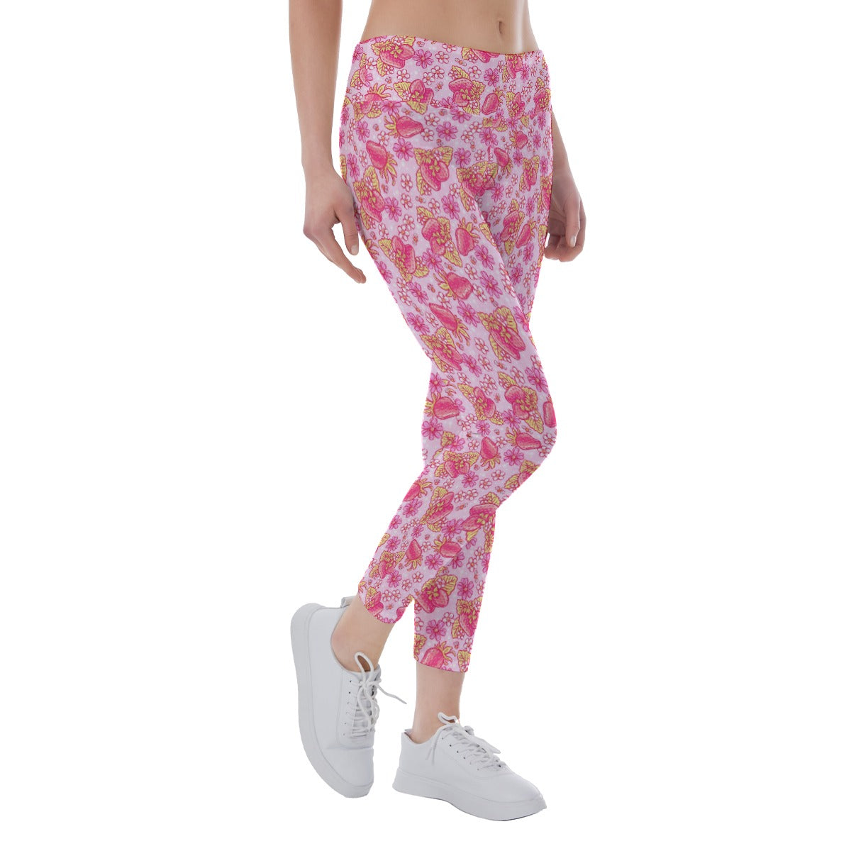 Summer Fruits - Strawberry - Women's Yoga Leggings