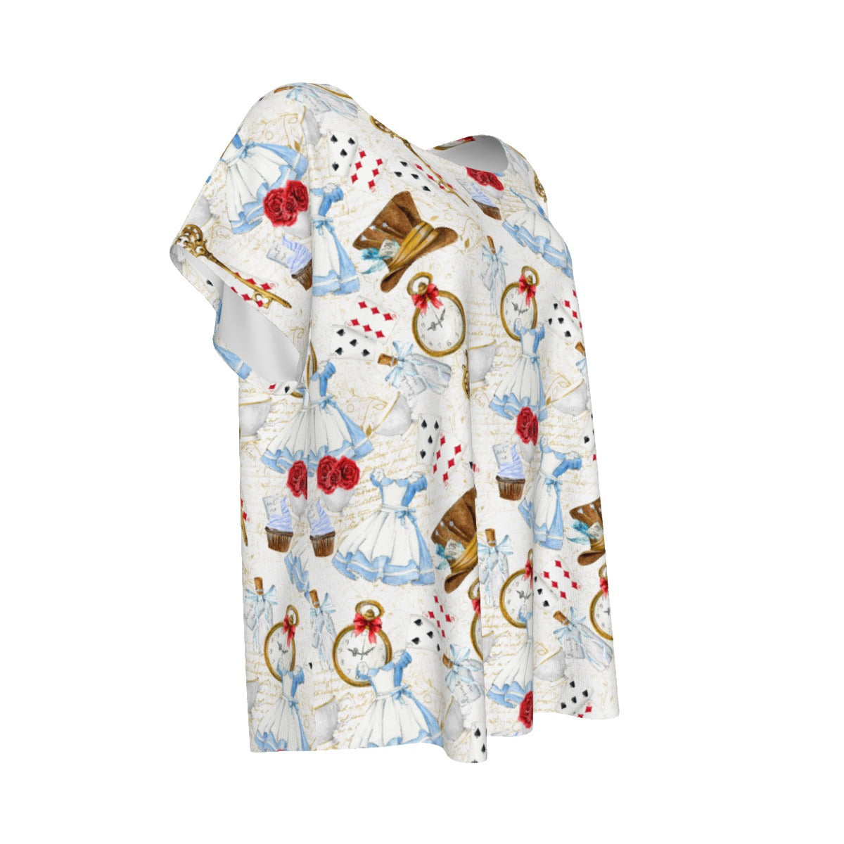 Curious Wonderland Icons - Women’s Relaxed Fit Scoop Tee
