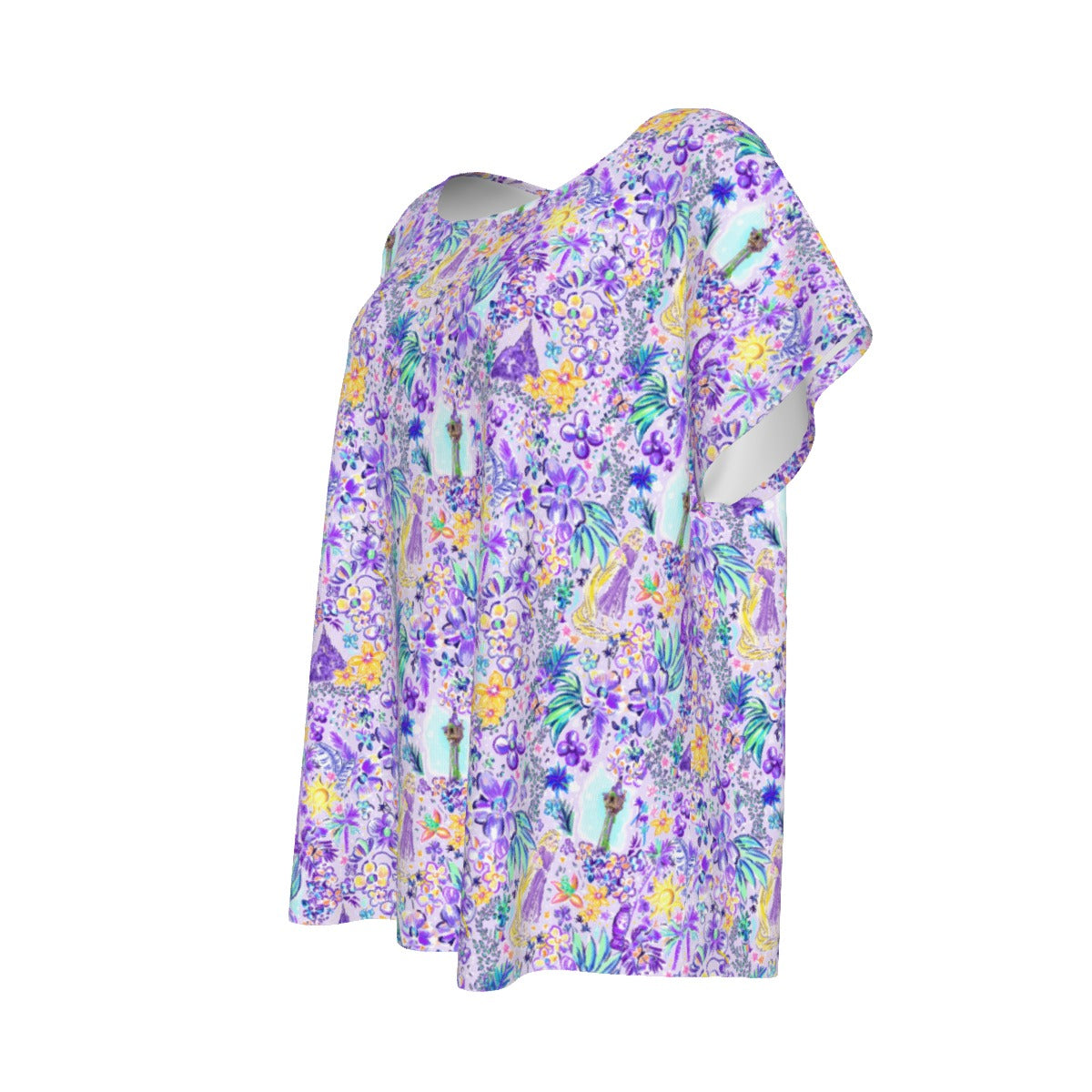 Bright Tropical Princess - Tower Light Festival - Women’s Relaxed Fit Scoop Tee