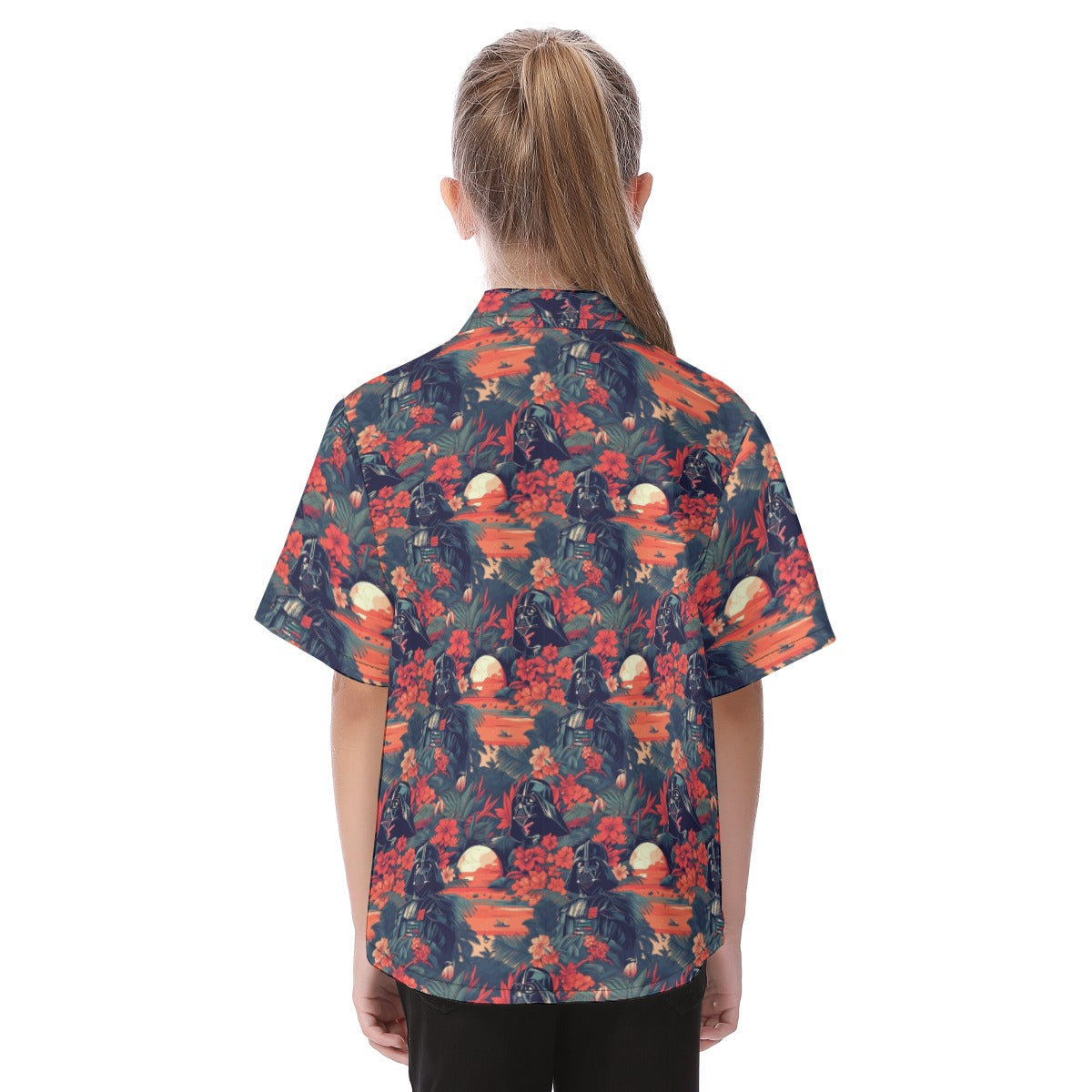 Tropical Dark Side Escape - Kid's Hawaiian Button Up Shirt