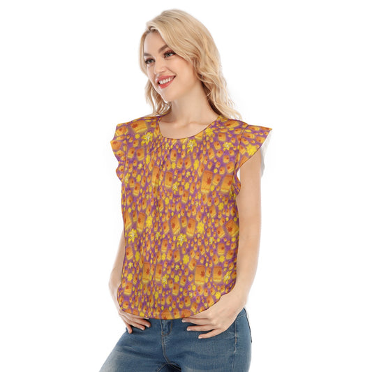 Lantern Glow Festival - Women’s Flutter Sleeve Top