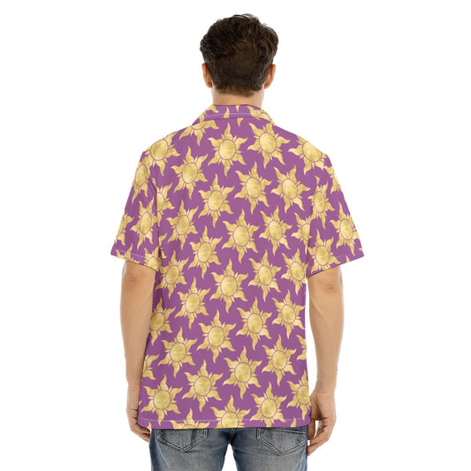 Golden Sun Symbols - Men's Hawaiian Button Up Shirt