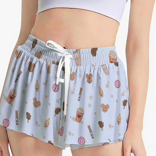 Minimal Snackcore - Women's Flowy Pocket Shorts
