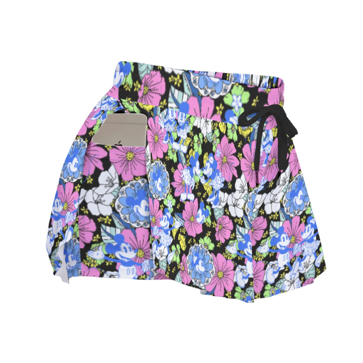 Garden Whimsy - Vintage Mouse Romancennie - Women's Flowy Pocket Shorts