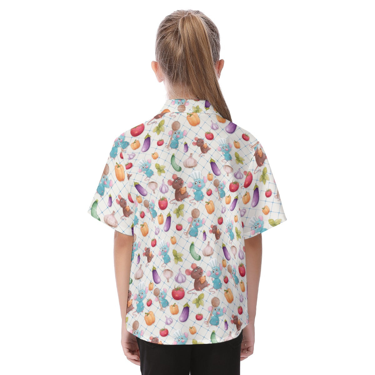 Ratatouille Veggies - Kid's Hawaiian Button Up Shirt