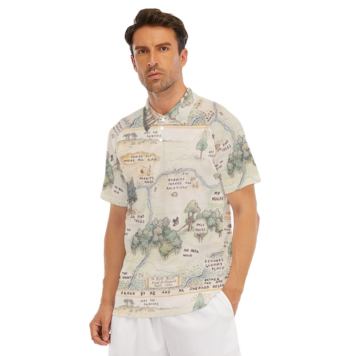 Hundred Acre Map - Men's Polo Shirt
