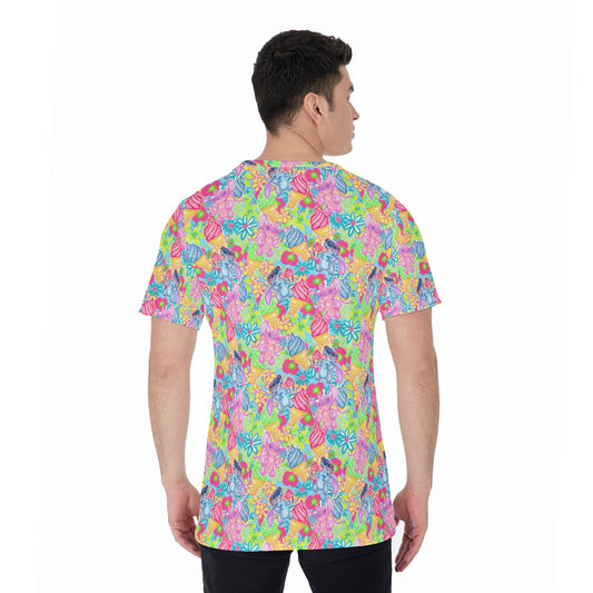Neon Floral Summer Vibes - Men's Short Sleeve T-Shirt