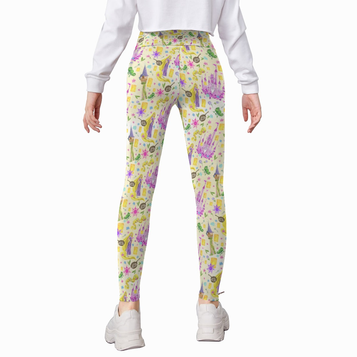 Watercolor Golden Hair Kingdom - Kid's Leggings