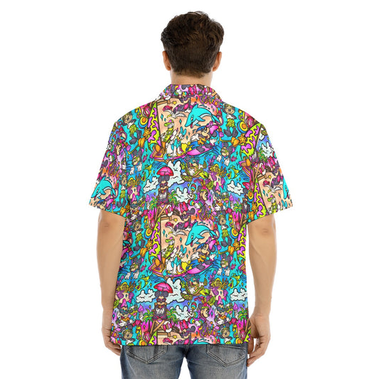 Island Beach Bash - Men's Hawaiian Button Up Shirt