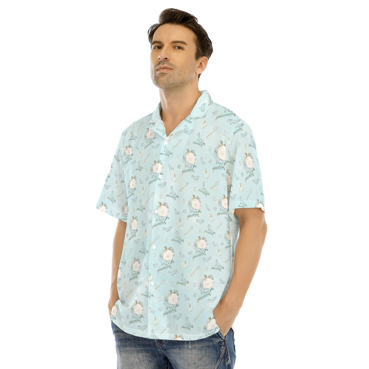 Enchanted Glass Slipper - Men's Hawaiian Button Up Shirt