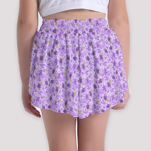 Fruitimals - Blackberry Axolotls - Girls’ Flowy Pocket Shorts