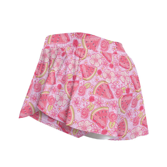 Summer Fruits - Watermelon - Women's Flowy Pocket Shorts