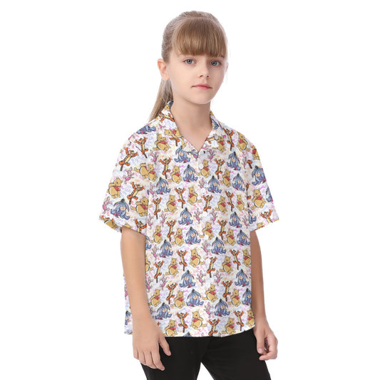 Beloved Forest Friends Sketch Autographs - Kid's Hawaiian Button Up Shirt