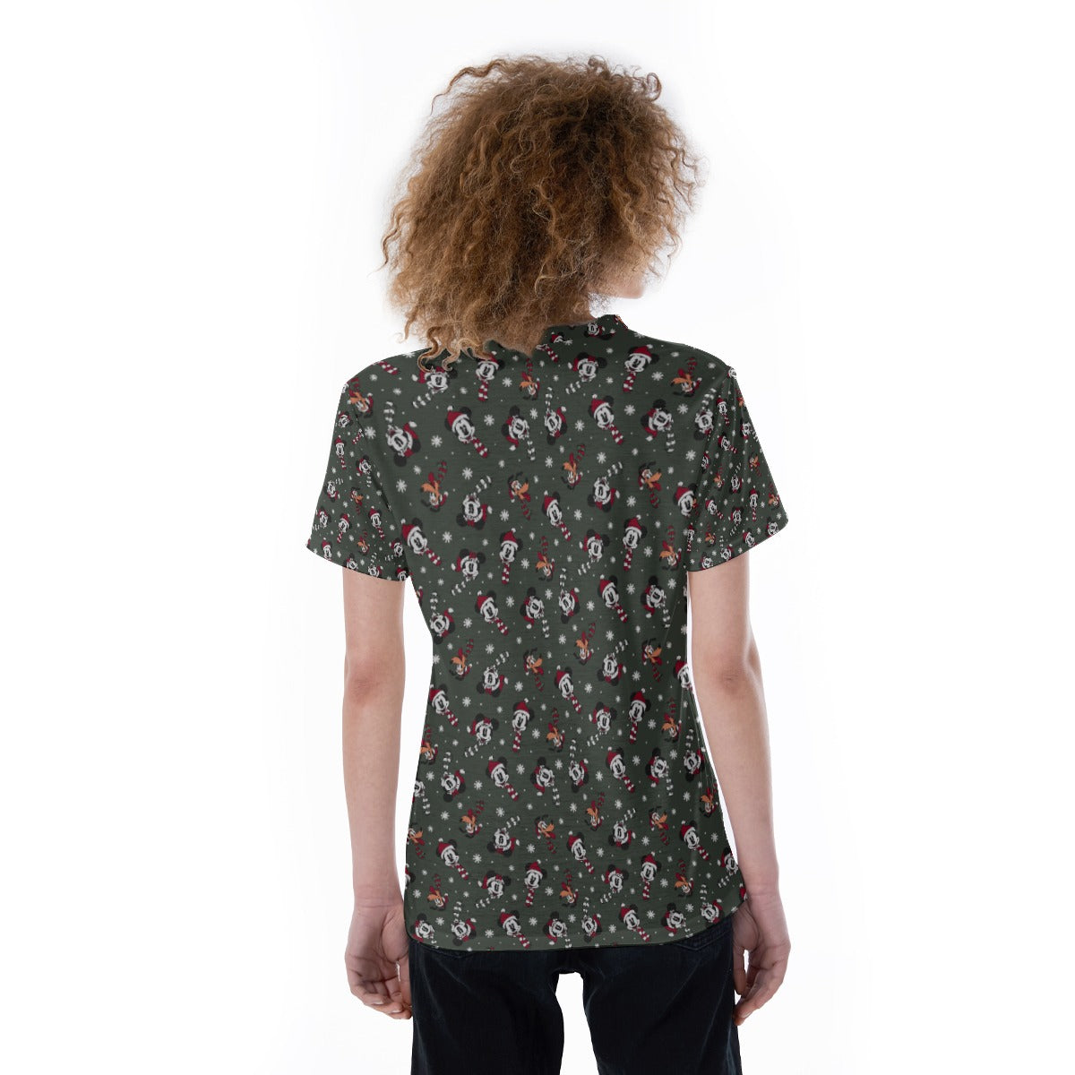 Vintage Holiday Friends - Women's Short Sleeve V-Neck T-Shirt