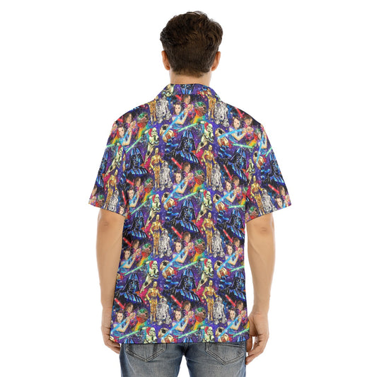 Galaxy Saga - Men's Hawaiian Button Up Shirt