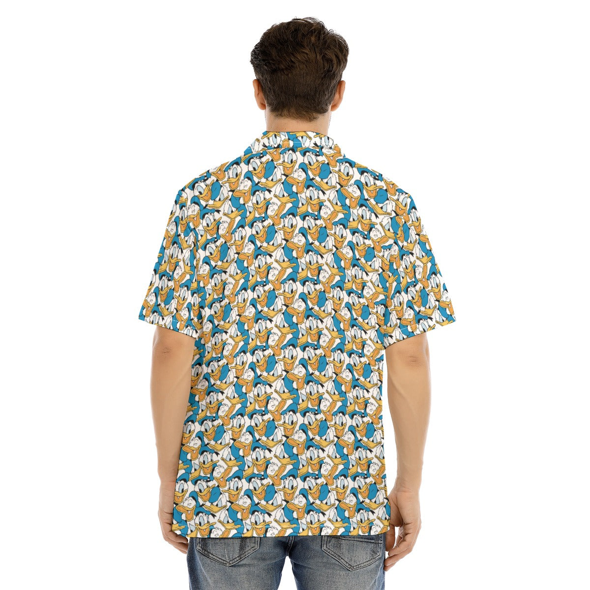 Many Faces of Feisty Duck - Men's Hawaiian Button Up Shirt