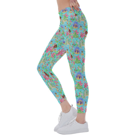 Tropical Island Paradise - Women's Yoga Leggings