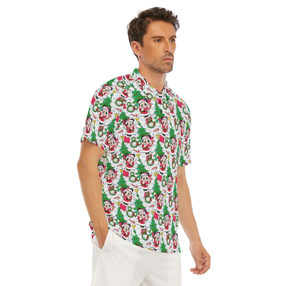 Santa Mouse with Sparkle - Men's Polo Shirt