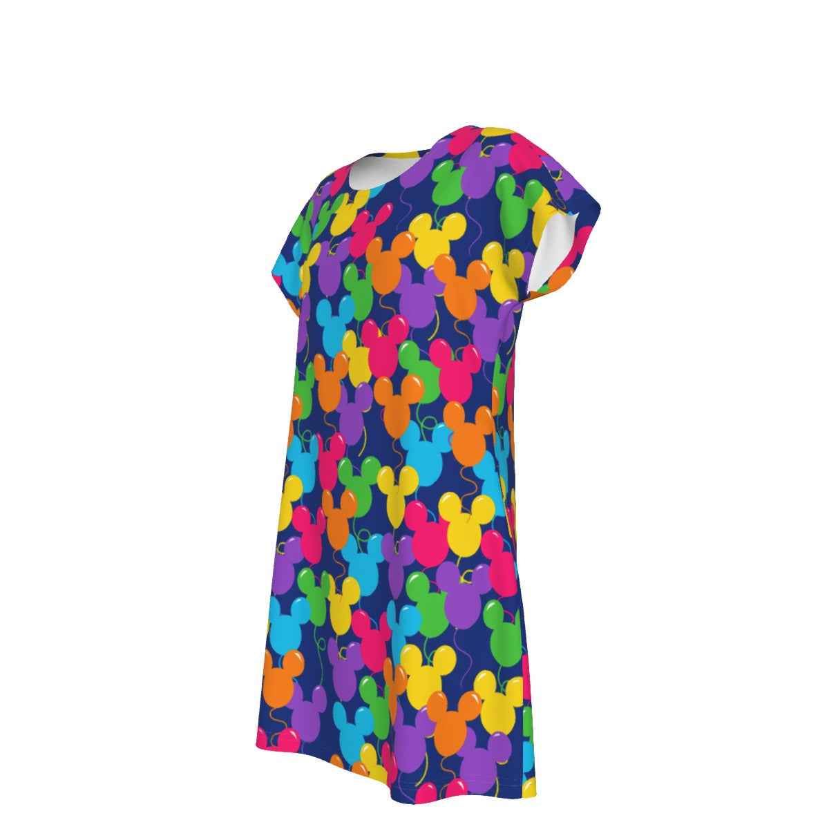 Bright Mouse Ear Balloons - Women's T-Shirt Dress
