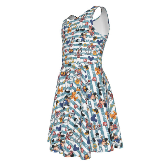 Cruise Crew on Deckends - Kid's Sleeveless Skater Dress
