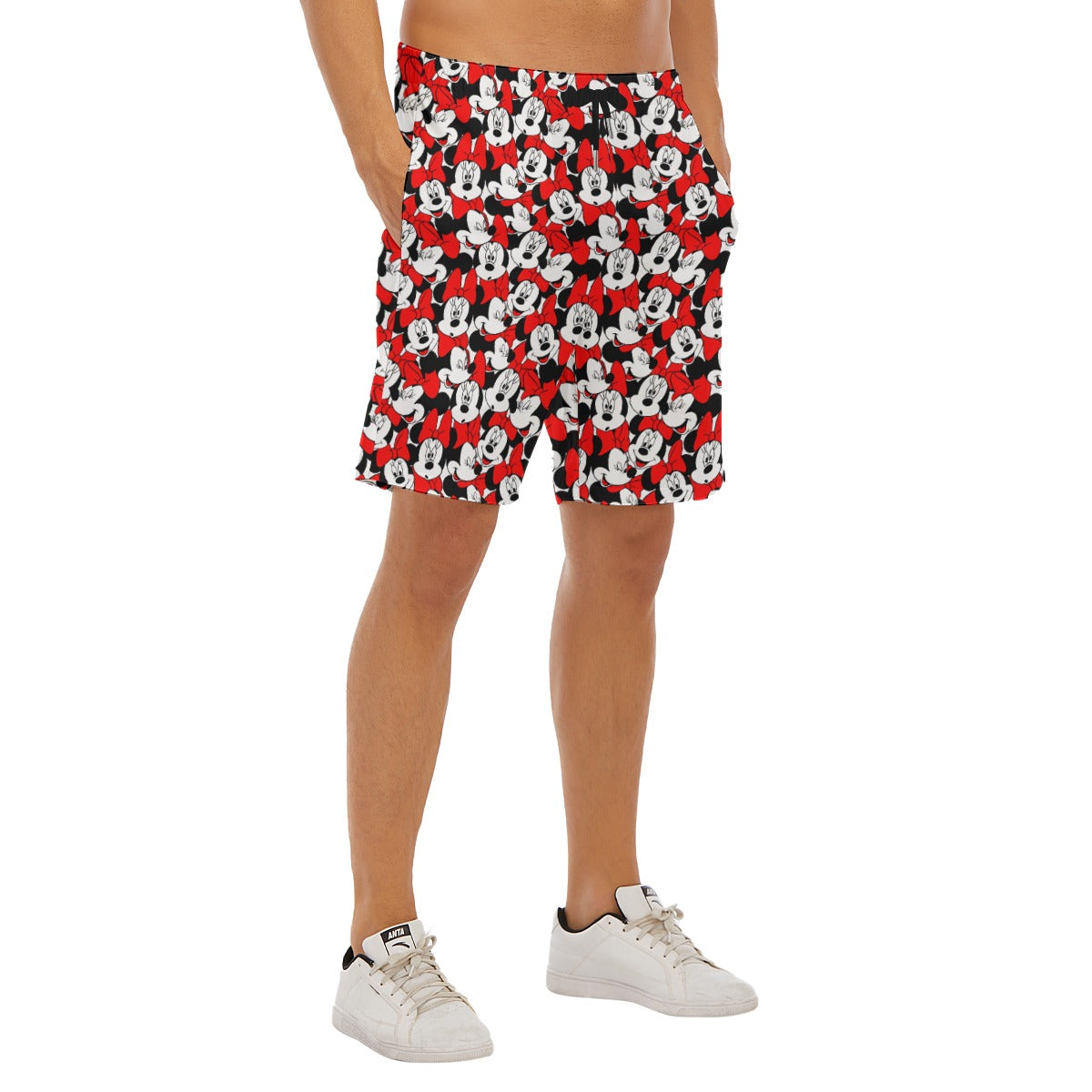 Many Faces of Polka Dot Mouse - Men’s Pocket Beach Shorts