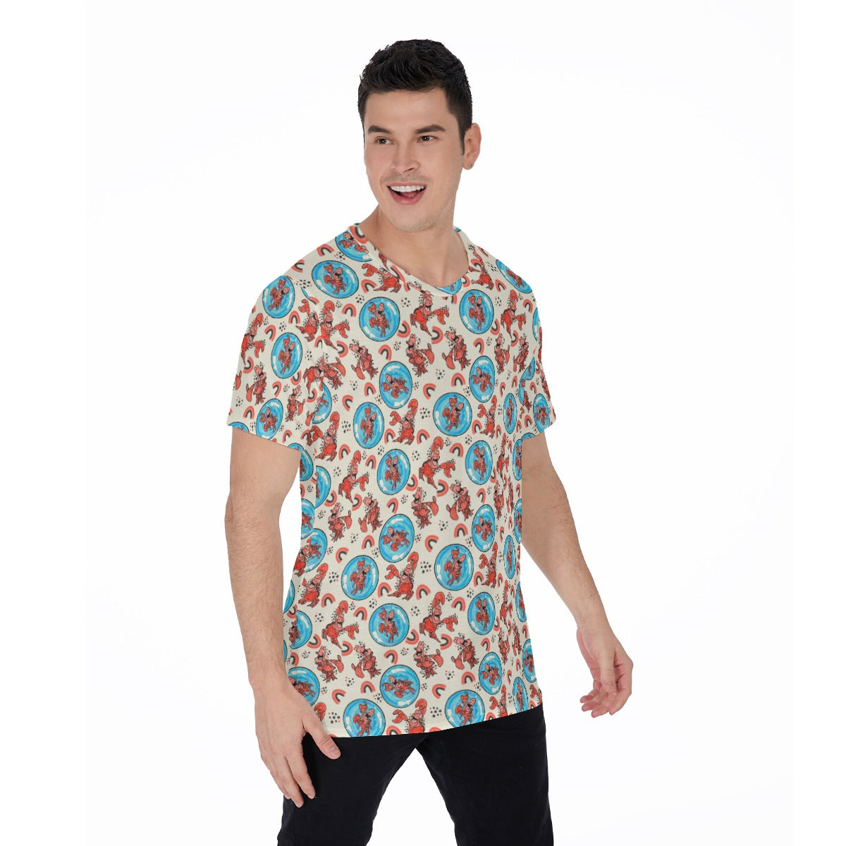Joyful Crab by the Sea - Men's Short Sleeve T-Shirt