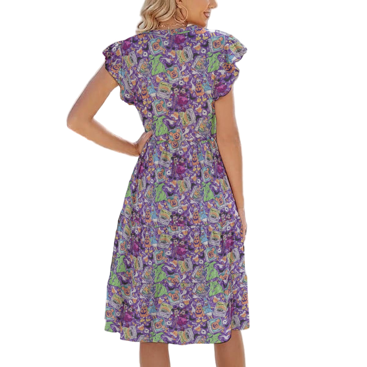 Not So Scary Halloween Party - Women's Tiered Pocket Midi Dress