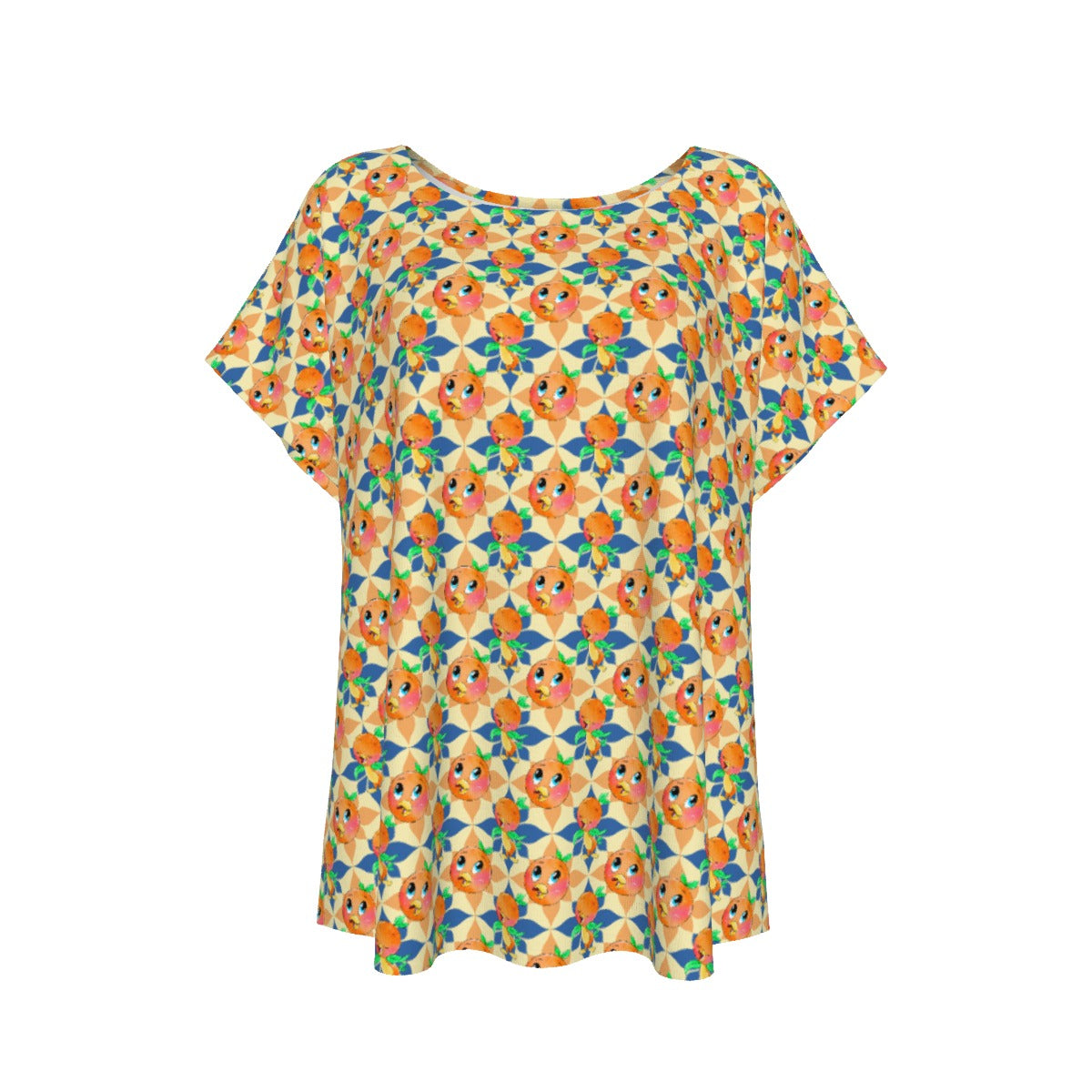 Retro Citrus Play - Women’s Relaxed Fit Scoop Tee