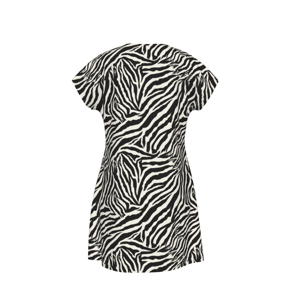 Animal Print - Zebra - Women's T-Shirt Dress