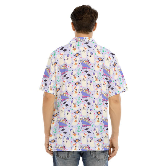 Spooky Sea Ghosts - Men's Hawaiian Button Up Shirt