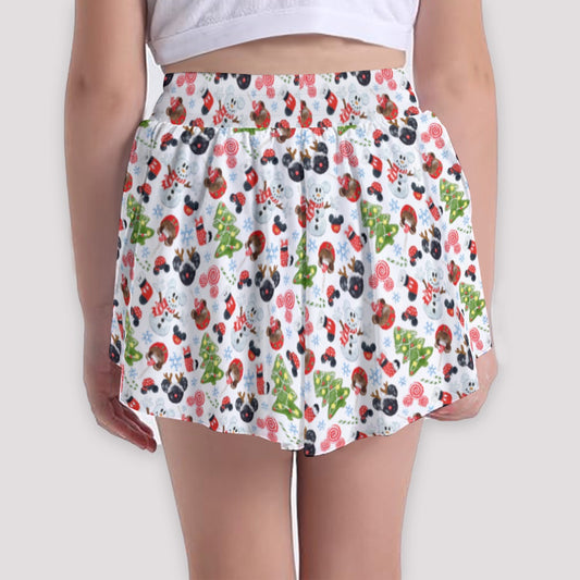 Mouse Magic Christmas - Girls’ Flowy Pocket Shorts