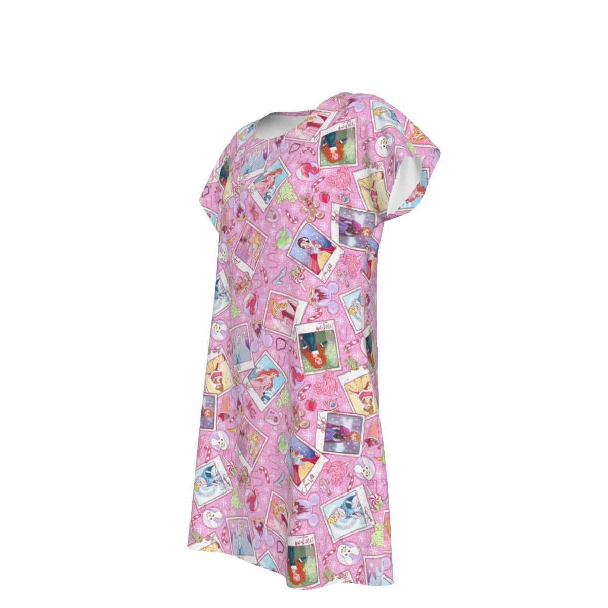 Holiday Winter Princess Christmas Snapshots - Women's T-Shirt Dress