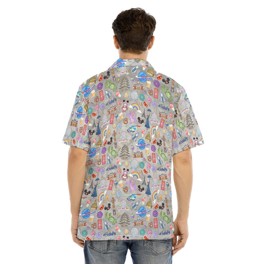 EC Around The World Experience - Men's Hawaiian Button Up Shirt