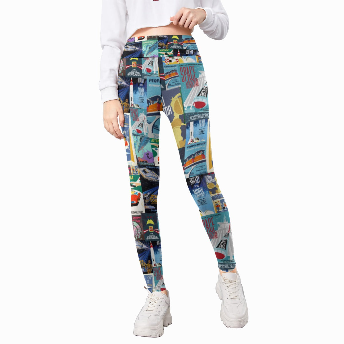 Vintage Tomorrow Ride Posters - Kid's Leggings