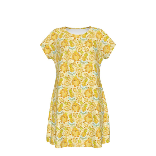 Fruitimals - Pineapple Penguins - Women's T-Shirt Dress