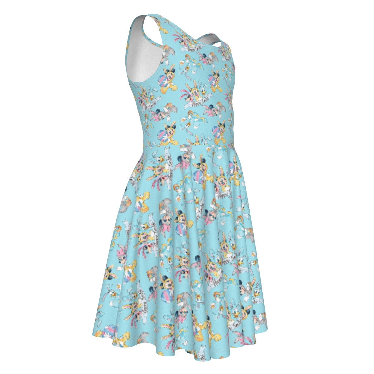 Spring Bunny Costume Crewumes - Kid's Sleeveless Skater Dress