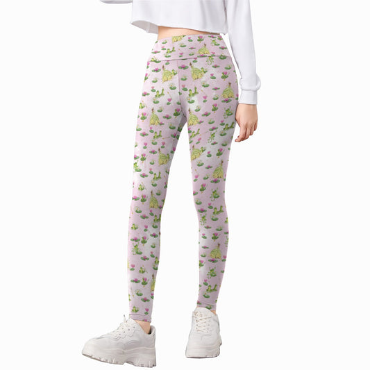 Watercolor Bayou Princess & Frog - Kid's Leggings