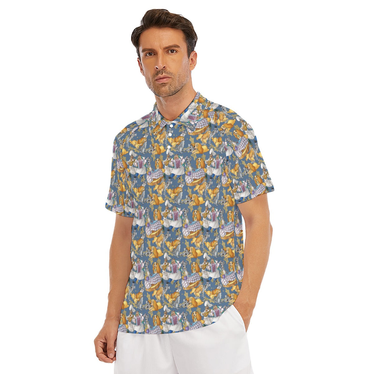 Puppy Love Sketch - Men's Polo Shirt