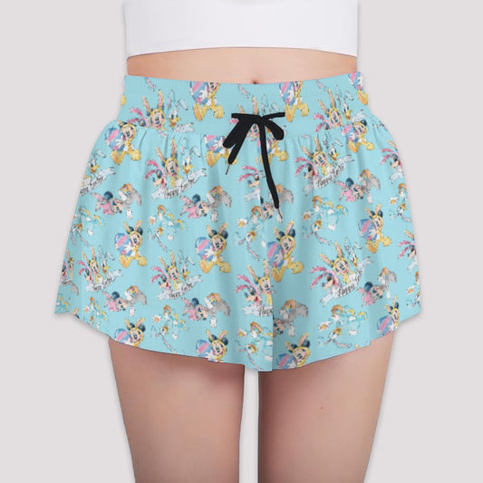 Spring Bunny Costume Crewumes - Girls’ Flowy Pocket Shorts