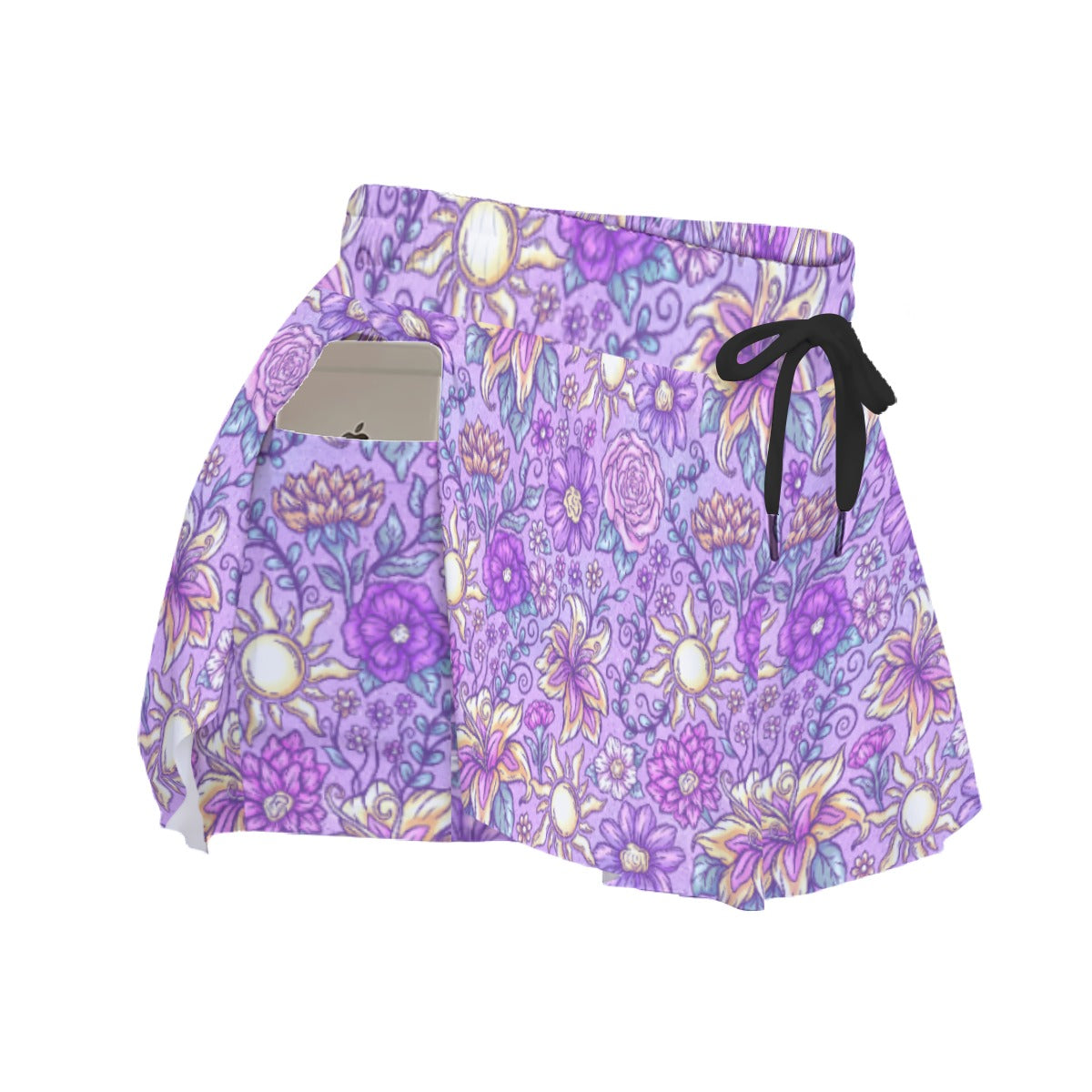 Fairytale Florals – Radiant Sunlight - Women's Flowy Pocket Shorts