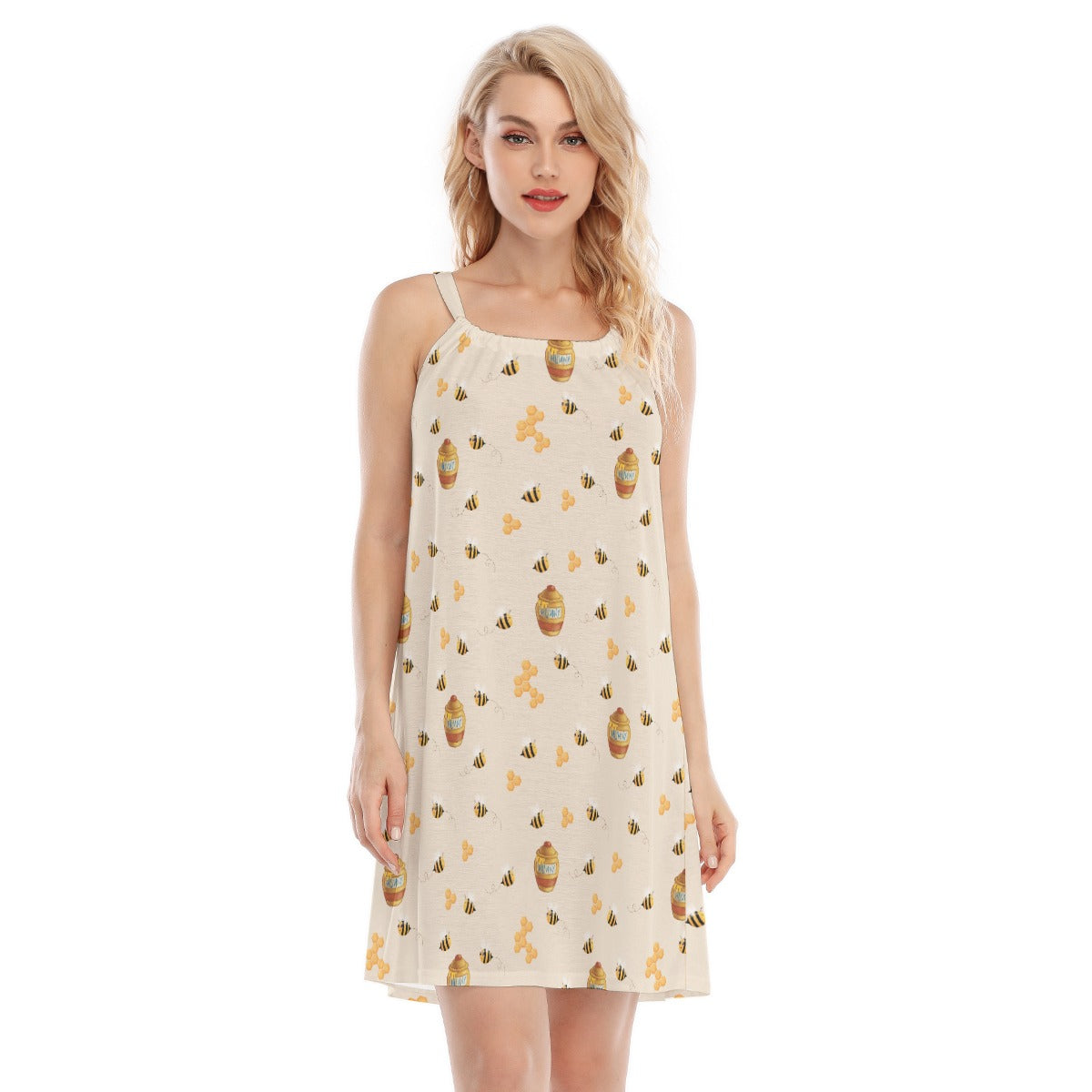 Sweet Hunny Pot & Bees - Women’s Adjustable Sundress