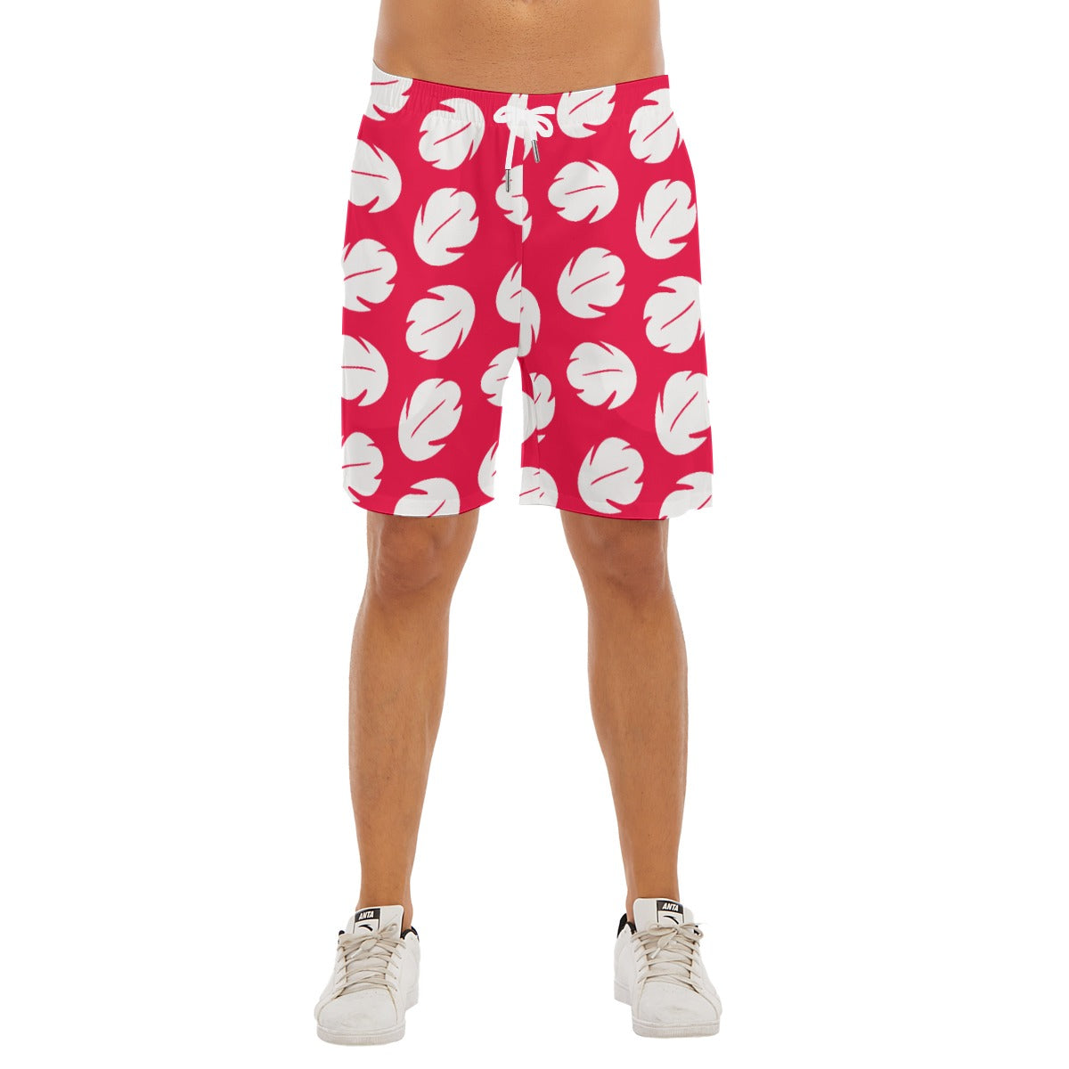 Island Leaf Print - Men’s Pocket Beach Shorts